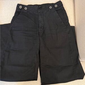 Anthropologie wide leg black pant